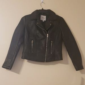 Maralyn & Me motorcycle jacket faux leather black